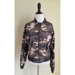 Gap‎ Camo Flight Bomber Army Jacket Zip Up Small